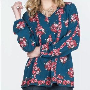Matilda Jane So Vivid Blouse Blue Floral Large